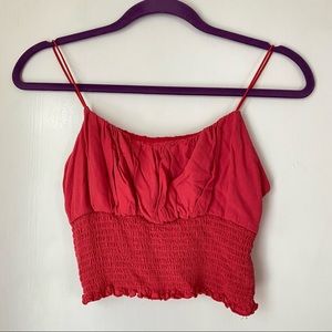 LA Hearts Smocked Crop Tank